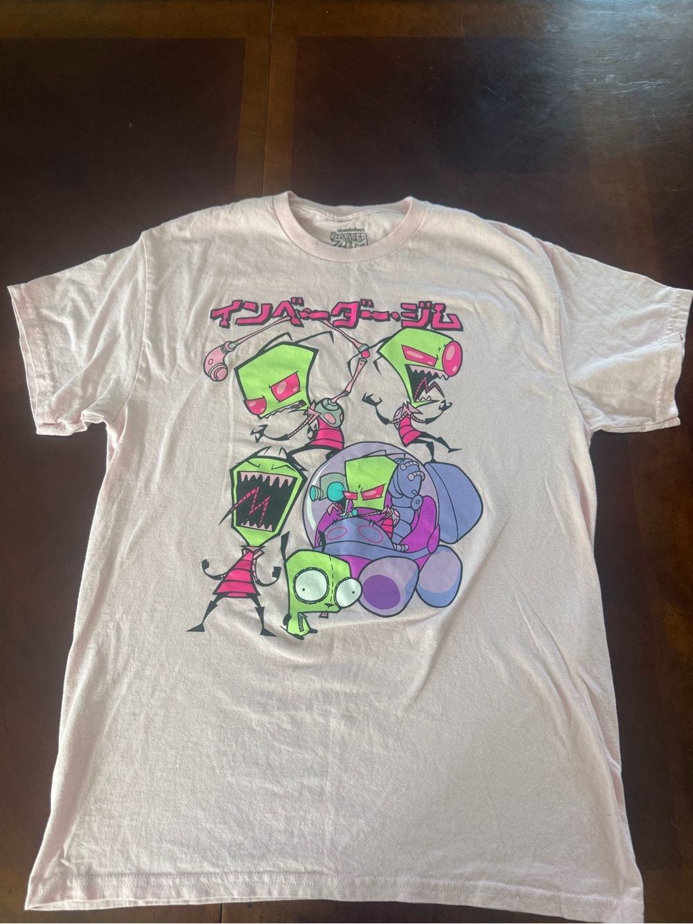 Nickelodeon Invader Zim Pink Graphic T-Shirt Size M